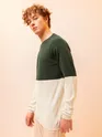 Color Block Flat Knit Sweater for Men