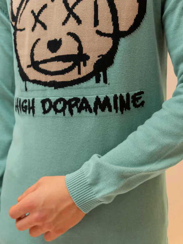 High Dopamine Flat Knit Sweater for Men