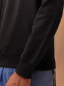 Solid Black Men Sweatshirts