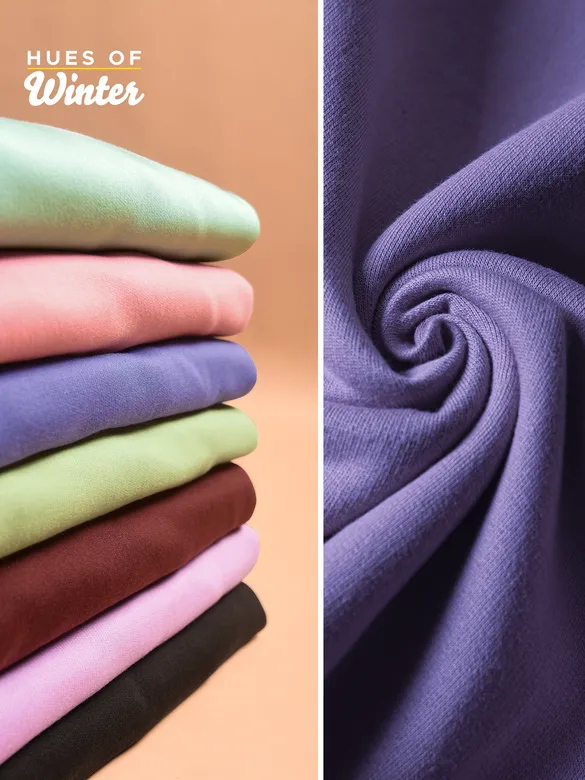 Solid Dark Purple Men Sweatshirts