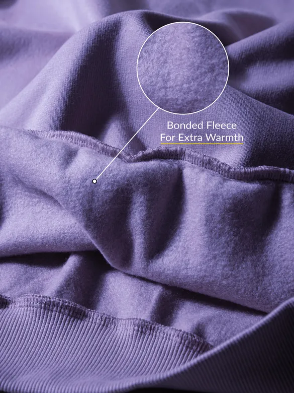 Solid Dark Purple Men Sweatshirts