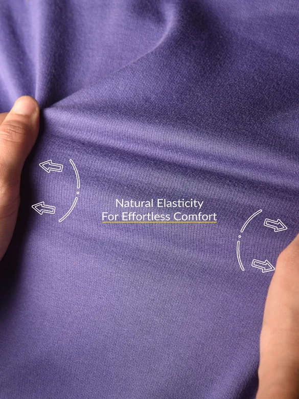 Solid Dark Purple Men Sweatshirts