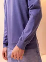 Solid Dark Purple Men Sweatshirts