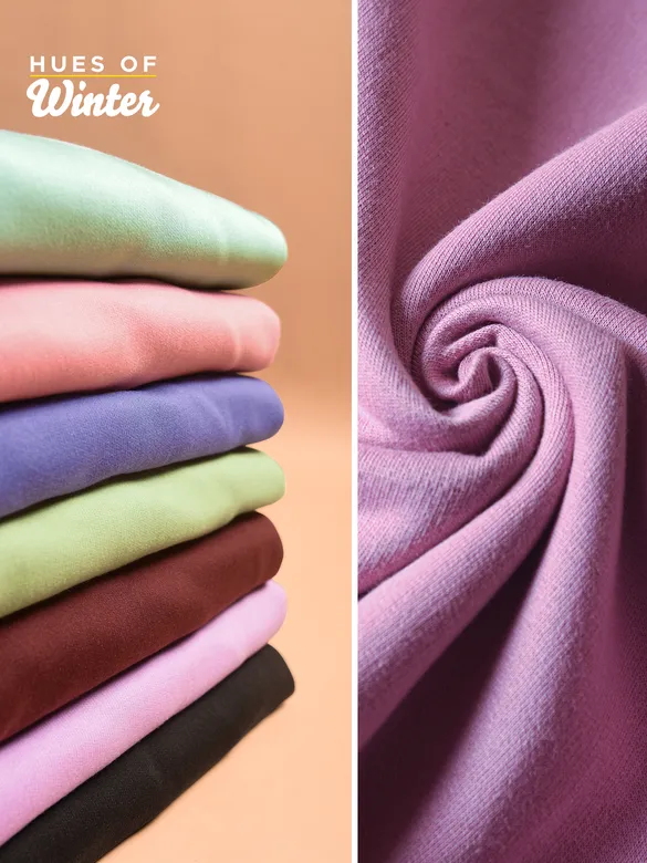 Solid Lilac Men Sweatshirts