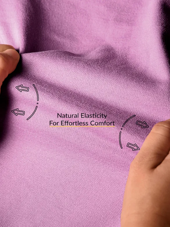 Solid Lilac Men Sweatshirts