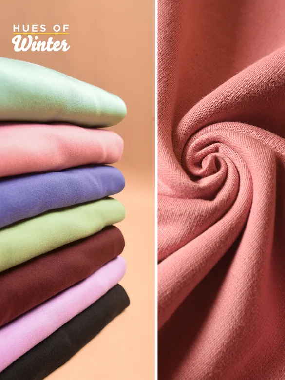 Solid Pastel Pink Men Sweatshirts