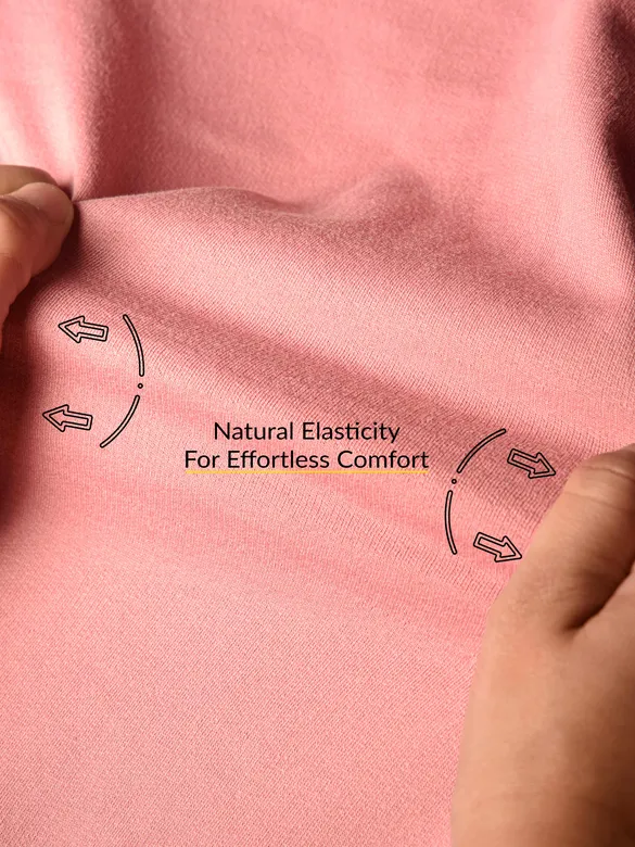 Solid Pastel Pink Men Sweatshirts