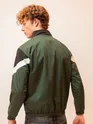 Black and Olive Color Block Windcheater Jacket for Men