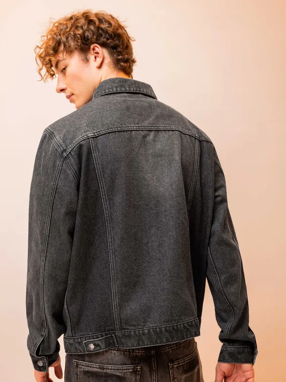 Black Denim Jacket for Men
