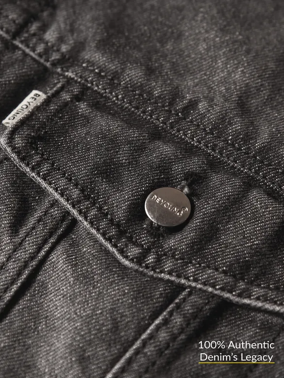 Black Denim Jacket for Men