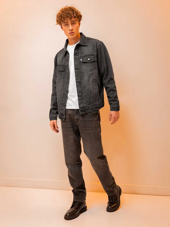 Black Denim Jacket for Men