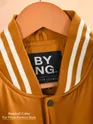 Cider Brown Printed Varsity Jacket for Men