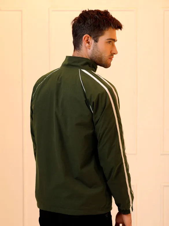 Dark Olive Raglan Sleeve Jacket for Men