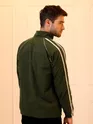 Dark Olive Raglan Sleeve Jacket for Men