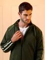 Dark Olive Raglan Sleeve Jacket for Men