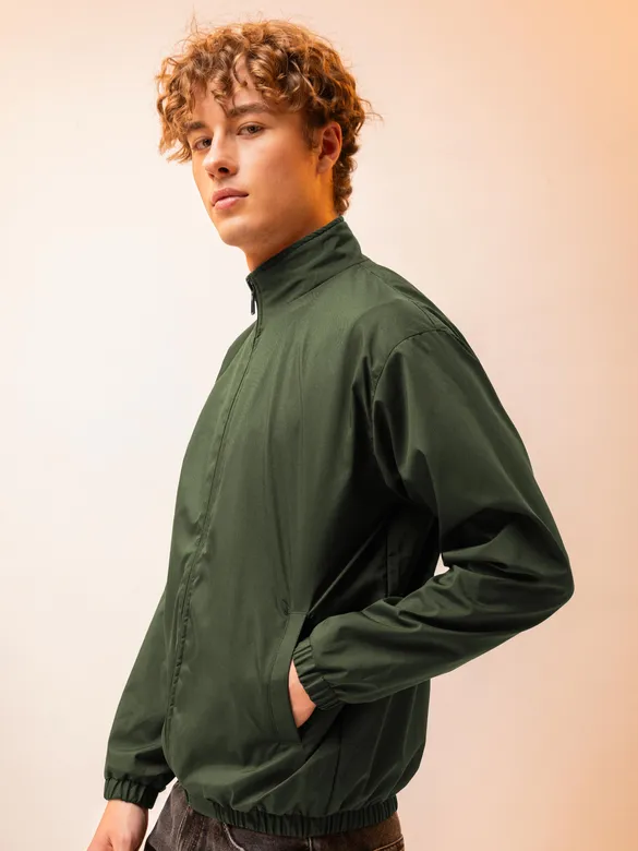 Green Camo Reversible Windcheater Jacket for Men