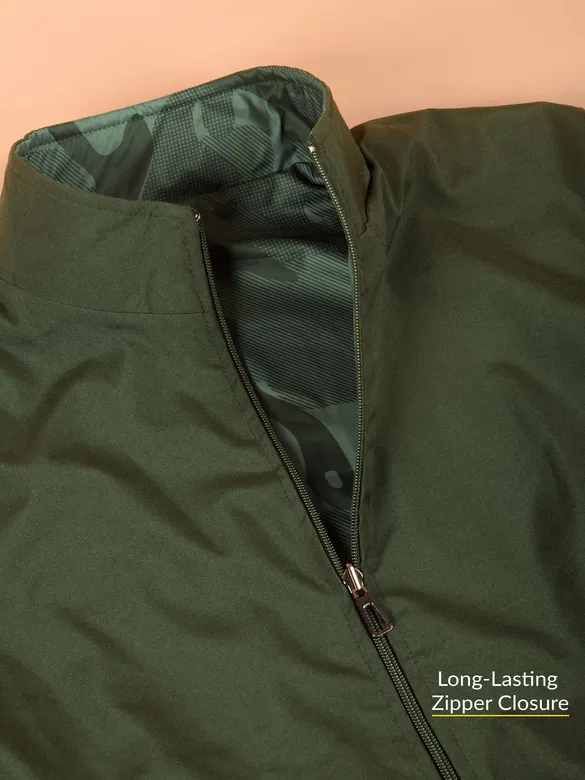 Green Camo Reversible Windcheater Jacket for Men