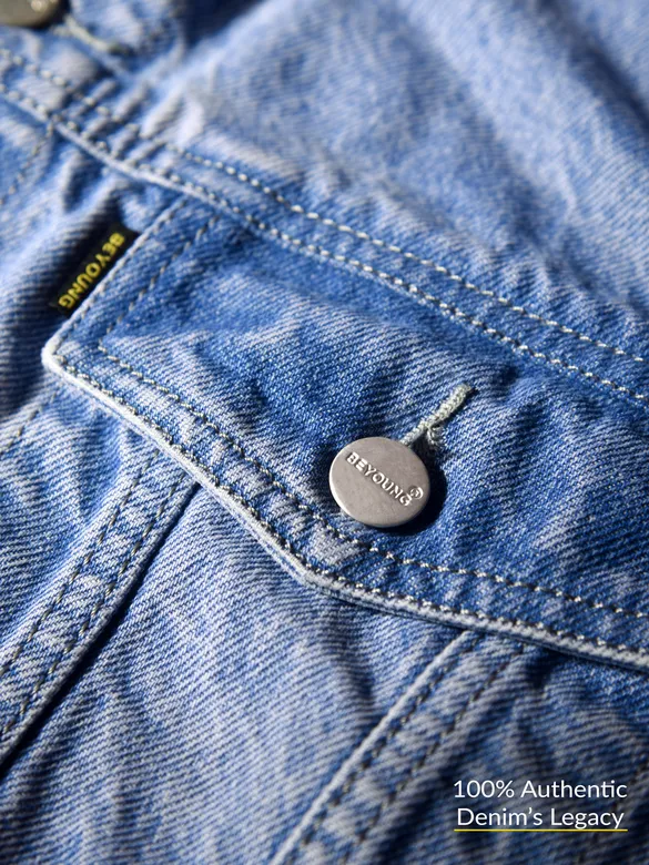 Light Blue Denim Jacket for Men