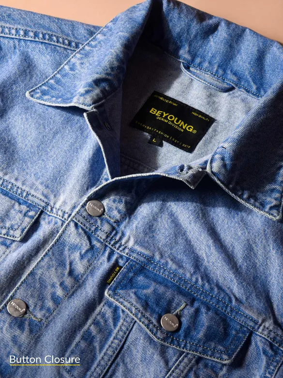 Light Blue Denim Jacket for Men