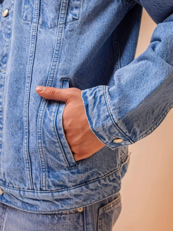 Light Blue Denim Jacket for Men