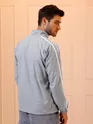 Coin Grey Raglan Sleeve Jacket for Men