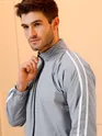 Coin Grey Raglan Sleeve Jacket for Men