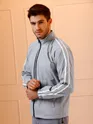 Coin Grey Raglan Sleeve Jacket for Men