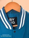 Teal Blue Printed Varsity Jacket for Men