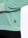 Turquoise Green Diagonal Knit Sweatshirt for Men
