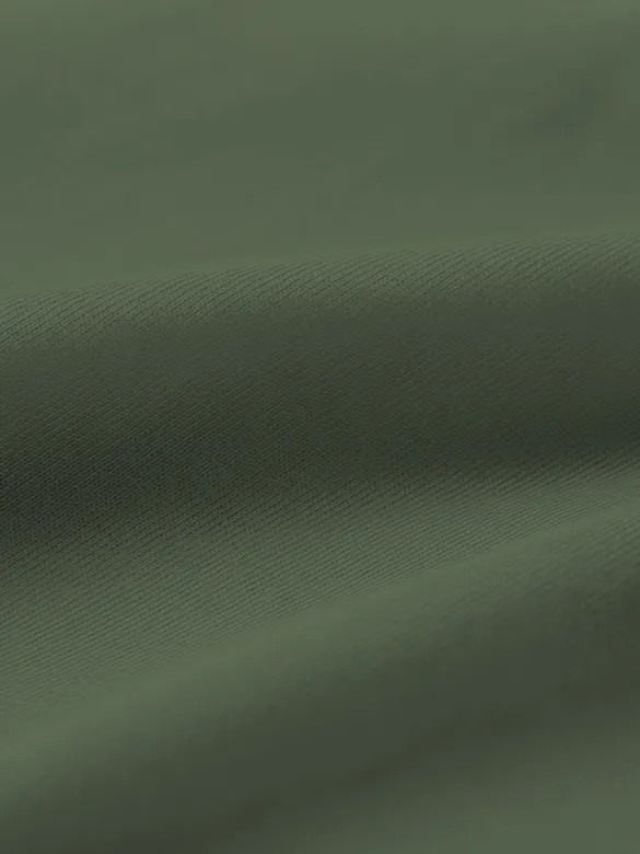 Plain Olive Green Women Full Sleeves T-shirt