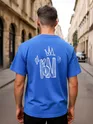 Electric Blue Monday Graphic HD Print T-shirt