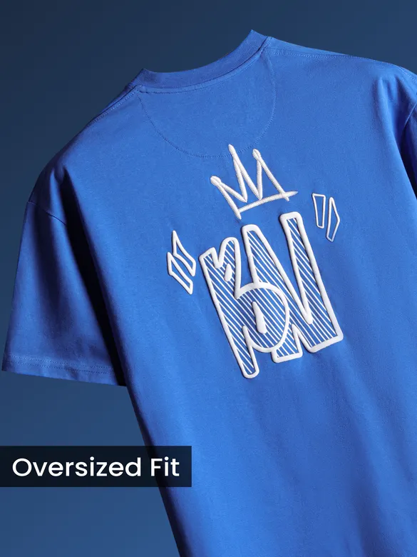 Electric Blue Monday Graphic HD Print T-shirt