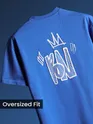 Electric Blue Monday Graphic HD Print T-shirt