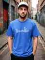 Electric Blue Monday Graphic HD Print T-shirt