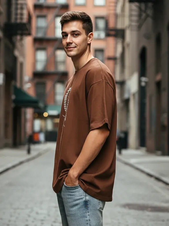Brown Stitch In Time T-shirt