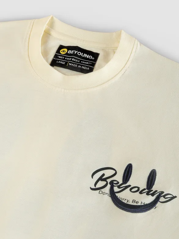 Off White Smiley Rubber Printed T-shirt