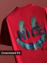 Red Smiley Rubber Printed T-shirt