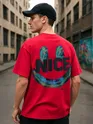 Red Smiley Rubber Printed T-shirt