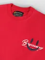 Red Smiley Rubber Printed T-shirt