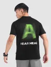 Black 3D Illusion Rubber Printed T-Shirt