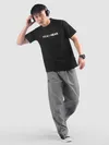 Black 3D Illusion Rubber Printed T-Shirt