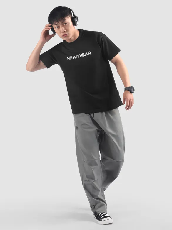Black 3D Illusion Rubber Printed T-Shirt