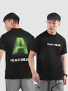 Black 3D Illusion Rubber Printed T-Shirt