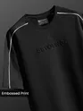 Black Beyoung Embossed Oversized T-Shirt