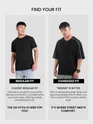 Black Beyoung Embossed Oversized T-Shirt