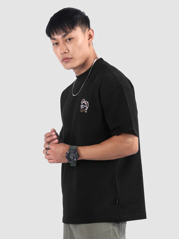 Black Musafir Printed T-Shirt