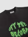 Black Puff Printed Oversized T-shirt For Men
