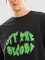 Black Puff Printed Oversized T-shirt For Men