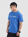 Blue 3D Illusion Rubber Printed T-Shirt