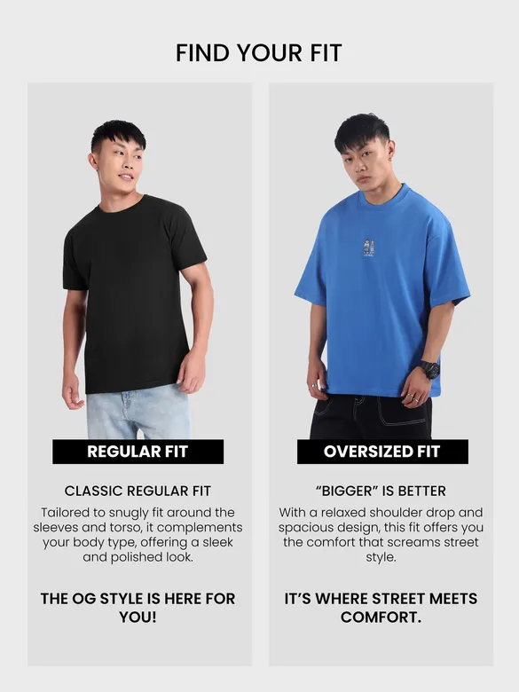 Blue Lazy Boys Printed Oversized T-Shirt